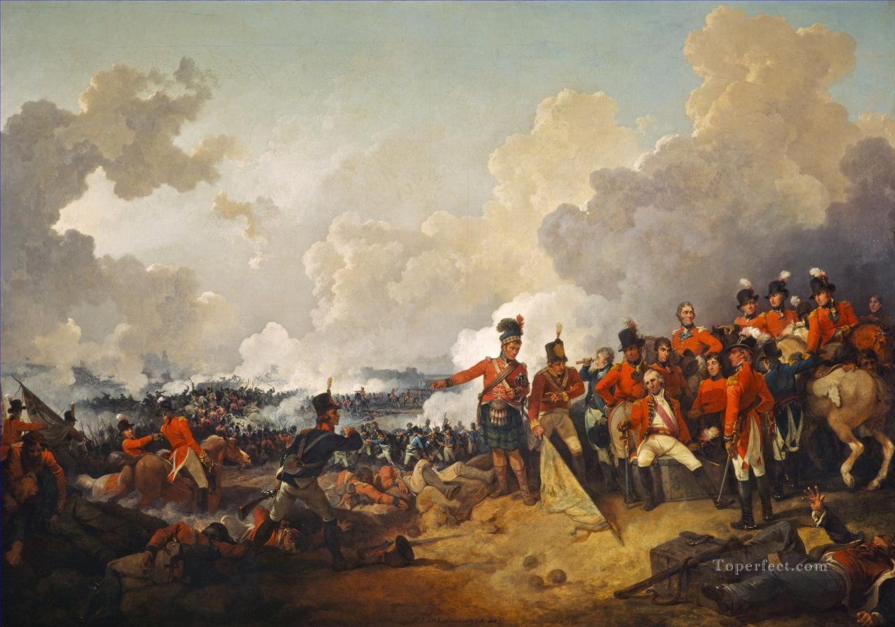 アレクサンドリアの戦い 1801 年 3 月 21 日 La bashiille de Canope ou bataille Alexandrie by Philip James de Loutherbourg Military War油絵